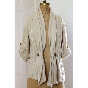 Xhilaration Cardigan with open front and brass button detailing